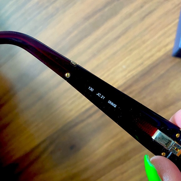 Jimmy Choo sunglasses, burgundy and gold, with prescription - Picture 6 of 6